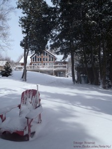 cottage in the winter